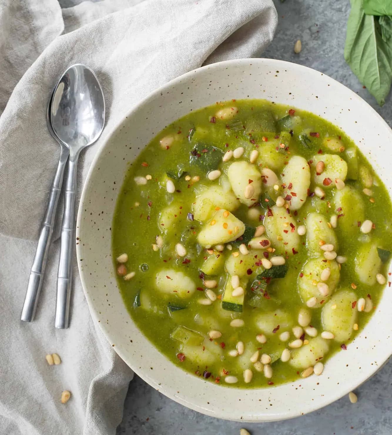 Gnocchi Pesto Soup