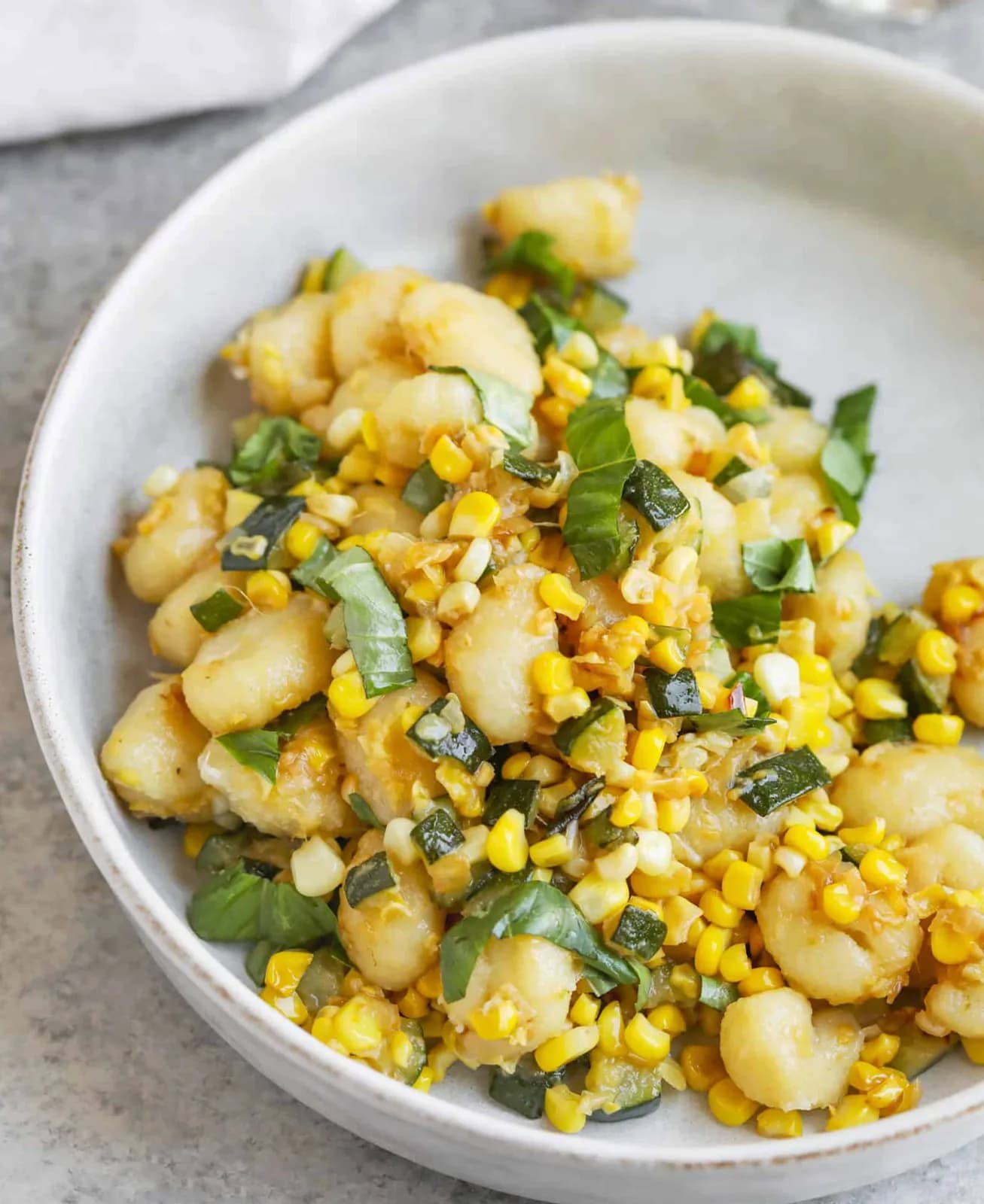 Summer Gnocchi With Fresh Corn And Zucchini Sauce