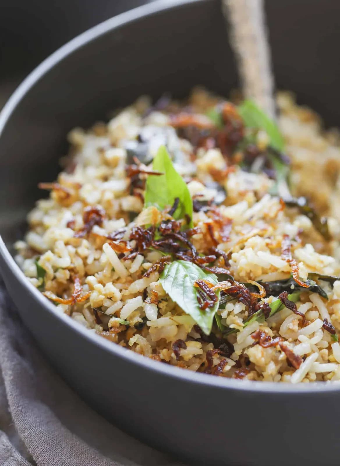 Tofu Fried Rice With Basil